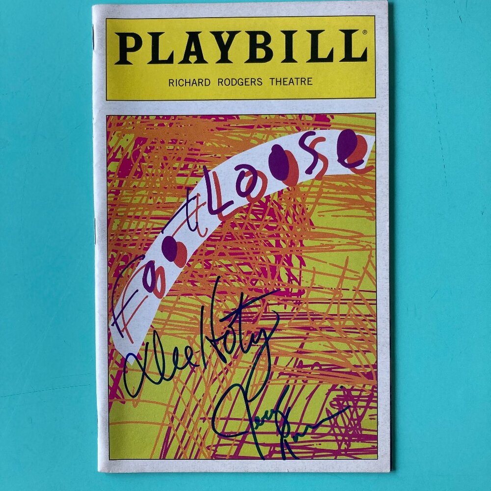 Signed Playbill Footloose Jeremy Kushnier Jennifer Laura Thompson DEE HOTY 1999